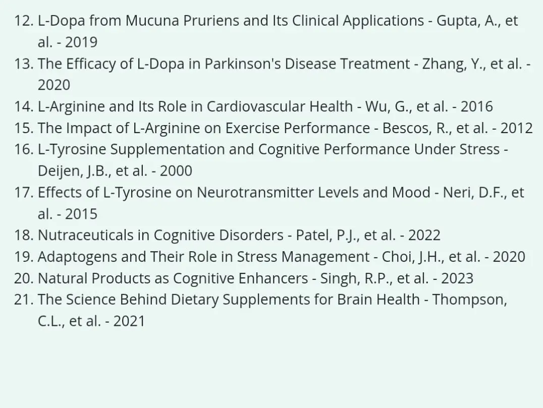 Whispeara supplement scientific references